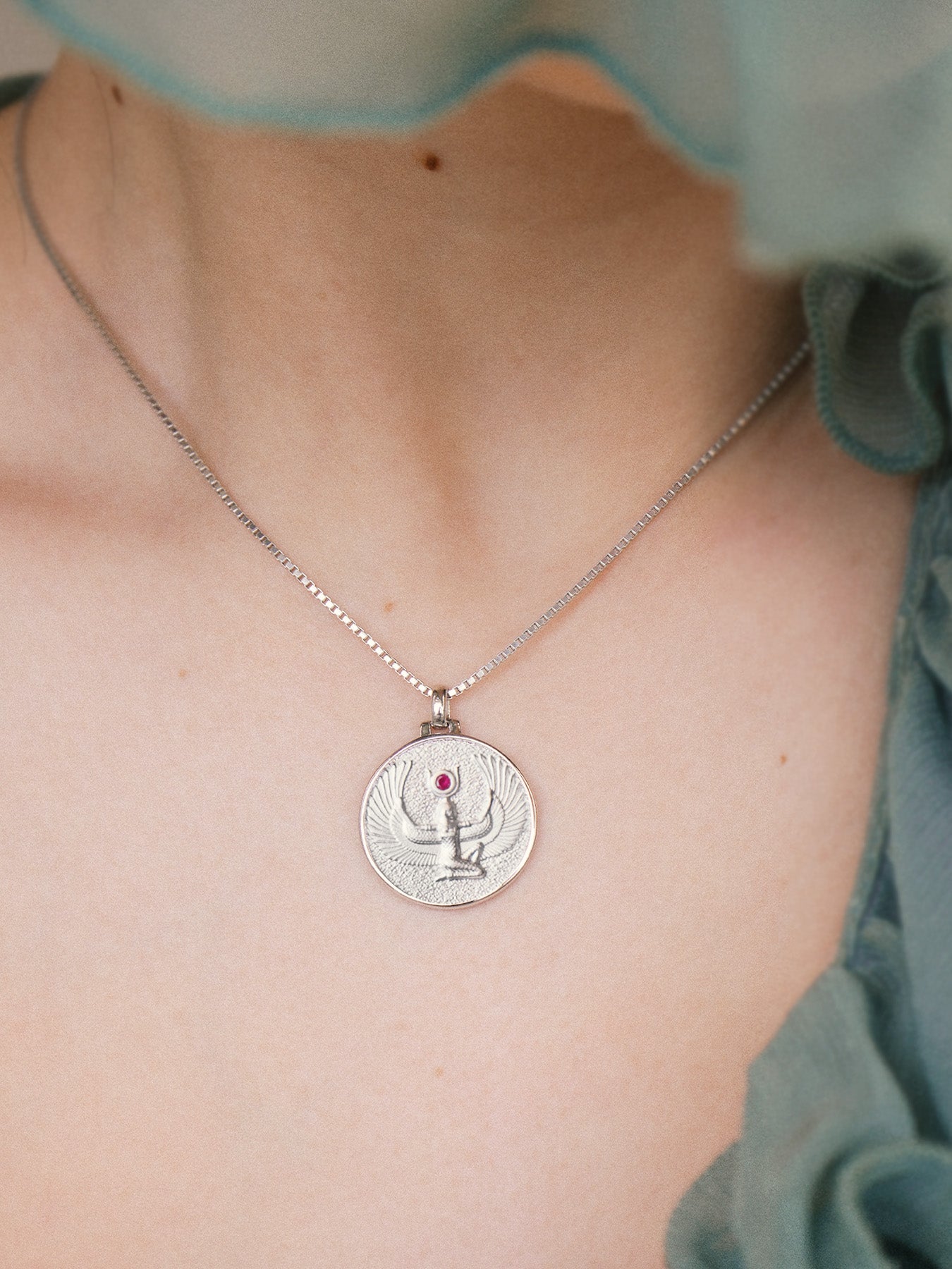Isis Rubis - Collier - Argent