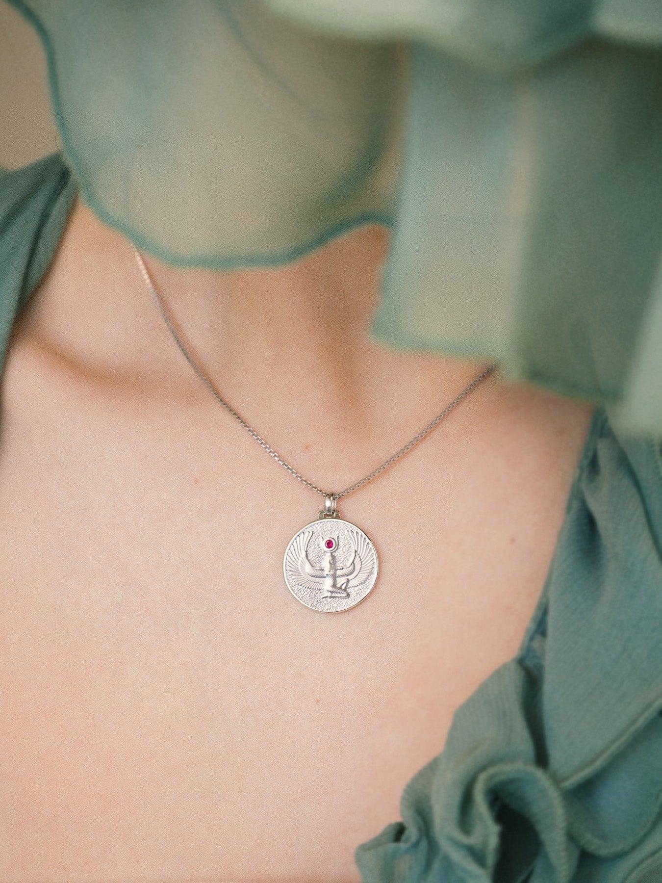 Isis Rubis - Collier - Argent