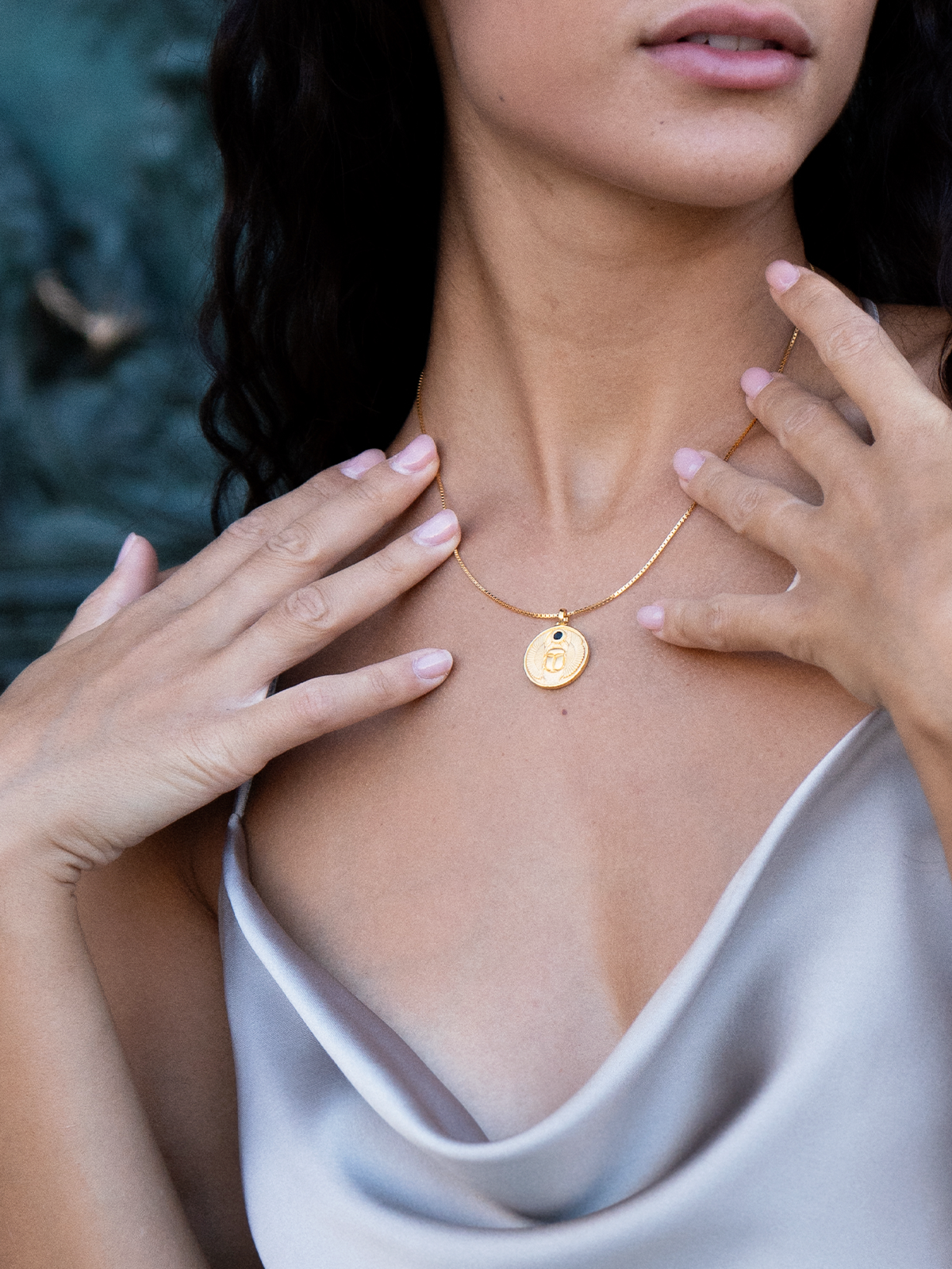 Scarabée Onyx - Collier - Vermeil