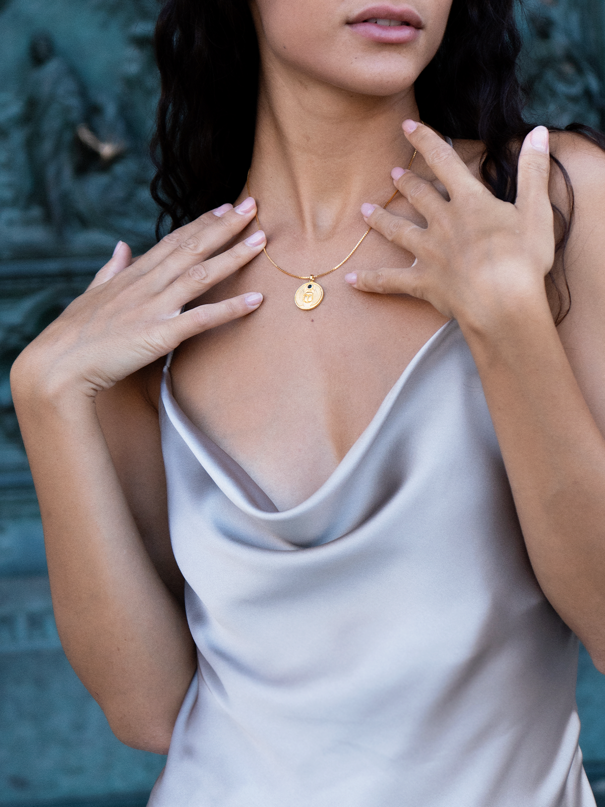 Scarabée Onyx - Collier - Vermeil