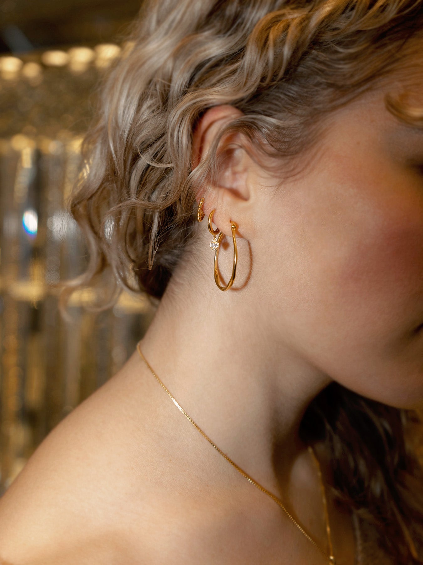 Diamant Herz - Ohrringe - Vermeil