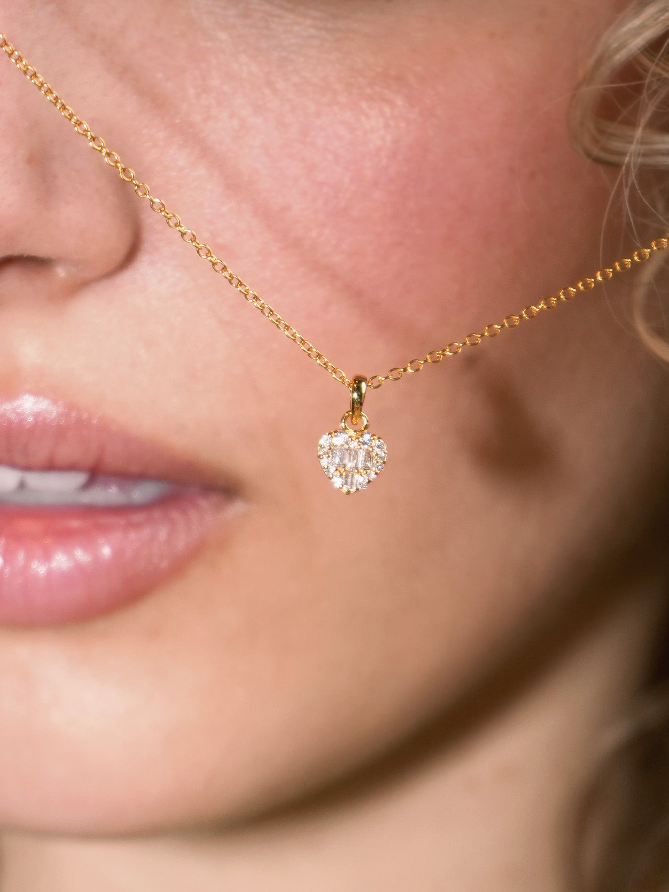 Diamond Heart - Necklace - Vermeil