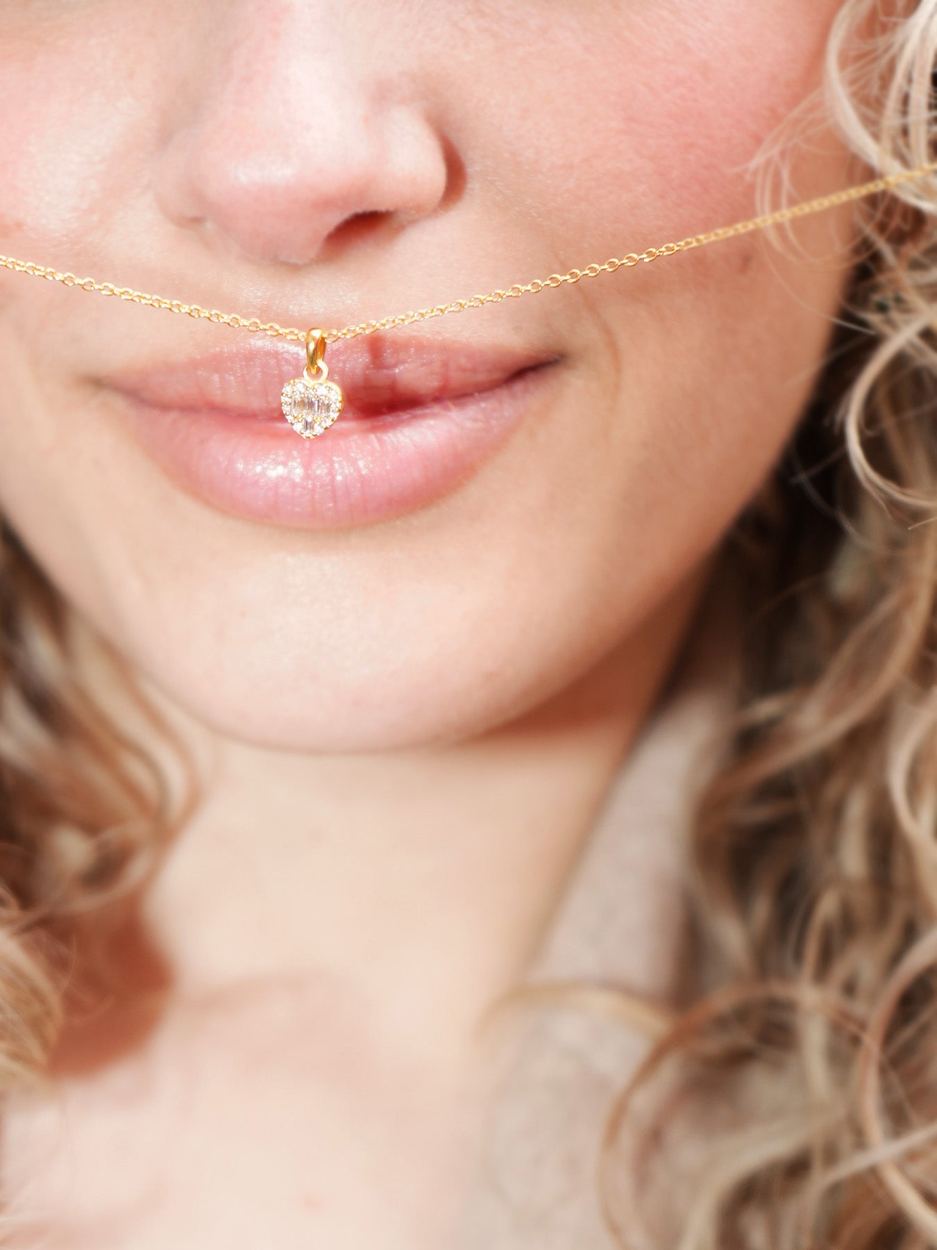 Diamond Heart - Necklace - Vermeil