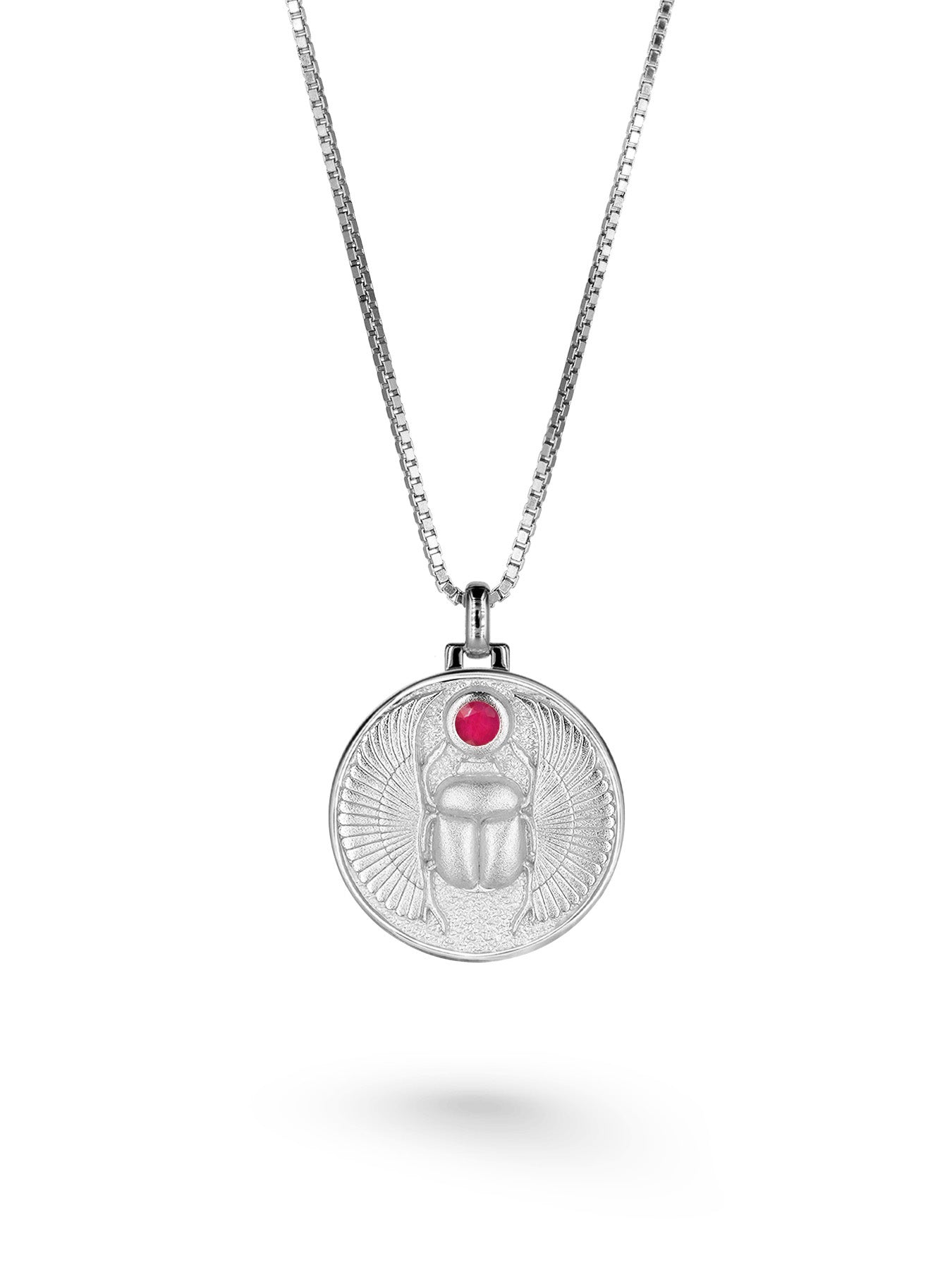Scarabée Rubis - Collier - Argent