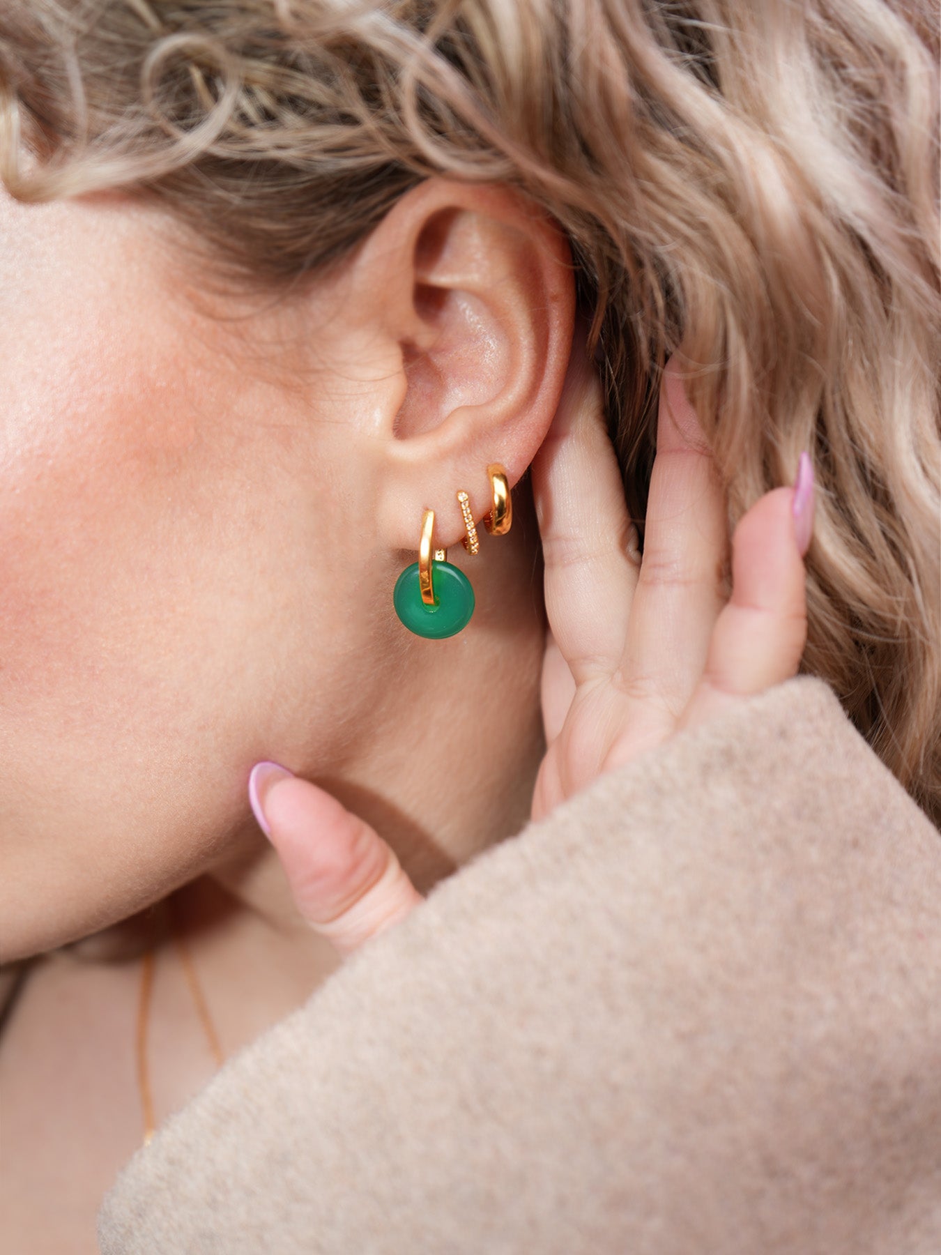 Pave Topaz Hoops - Ohrringe - Vermeil