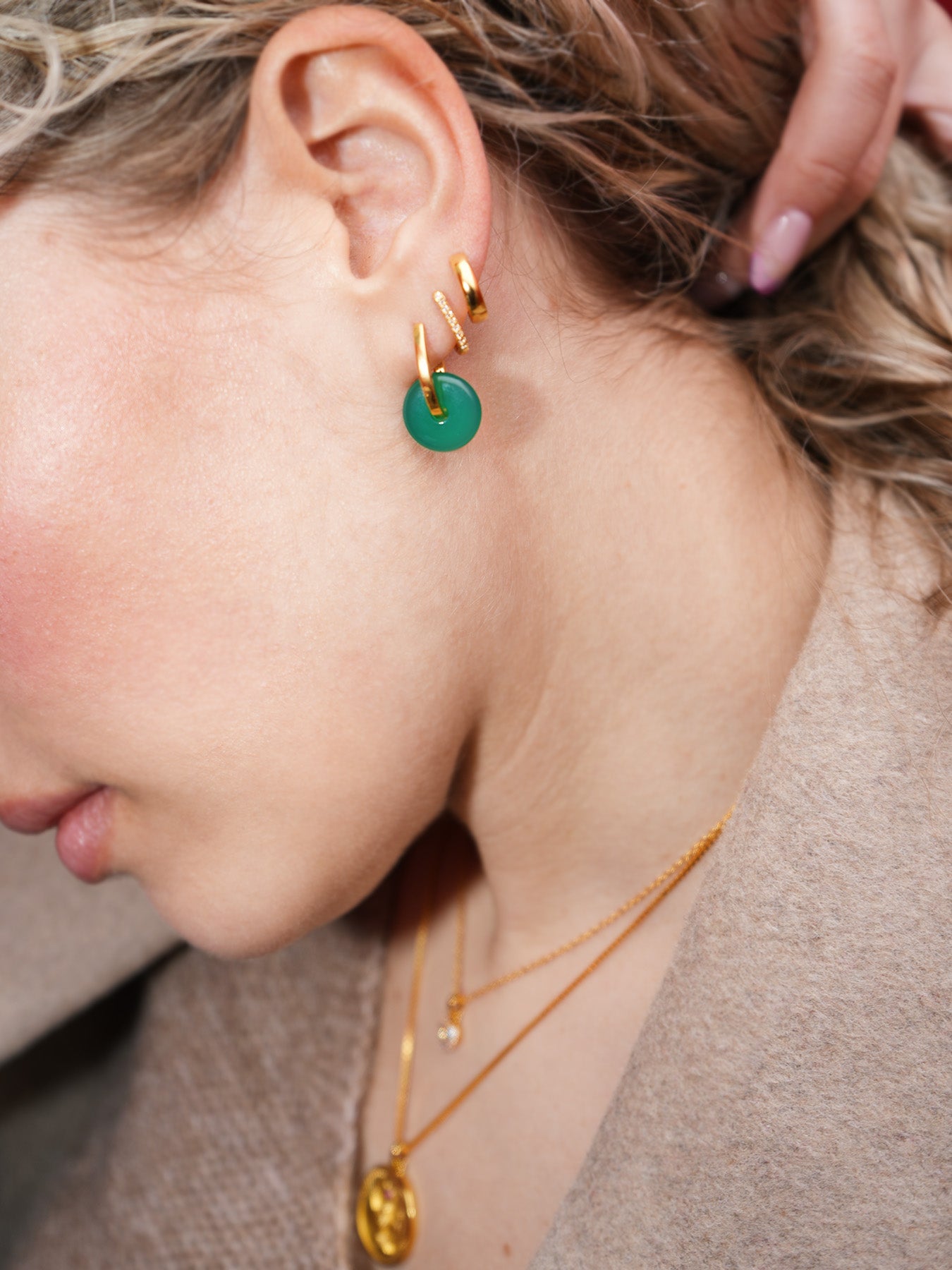 Pave Topaz Hoops - Ohrringe - Vermeil