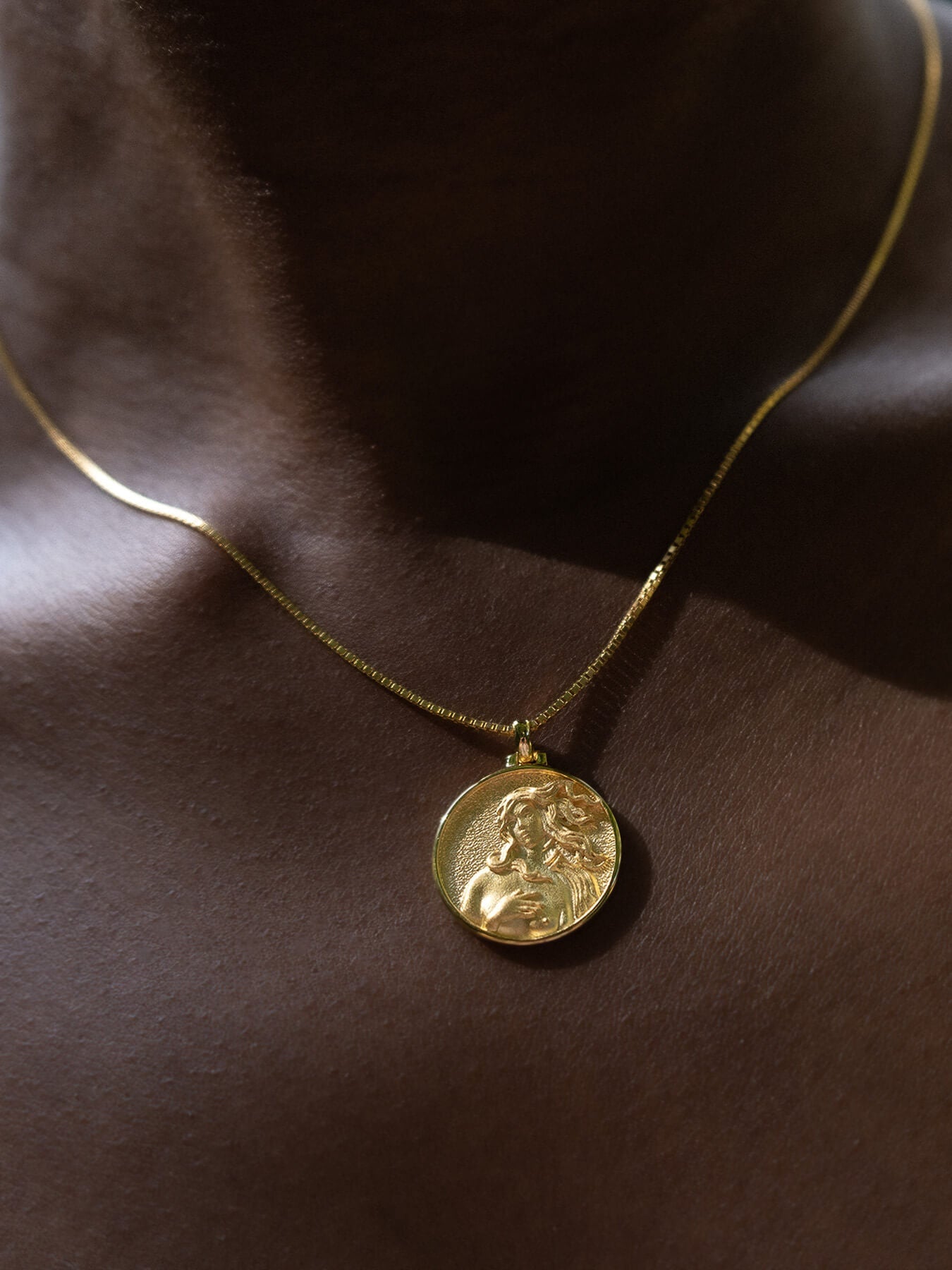 Aphrodite gold on sale coin necklace